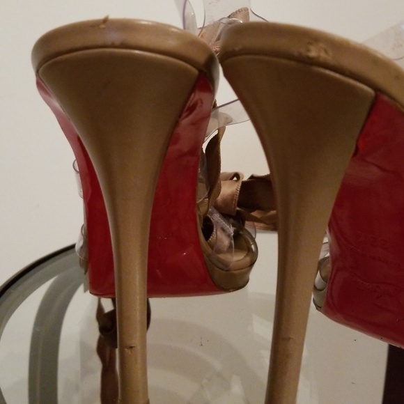 Louboutin Nymphette beige heels sz 39.5, 120m - Picture 6 of 8